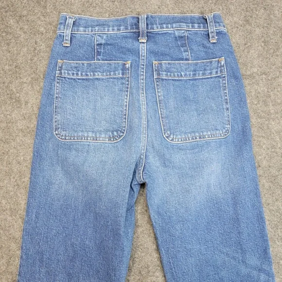 Madewell Jeans Womens 25 Blue Full Length Classic Straight Fair Trade Minimalist - Picture 4 of 12